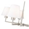 Z-Lite Leila Chandelier, 5-Light, 26 In.W x 10 In.H, Brushed Nickel/White Linen 744-26R-BN - alternate 3